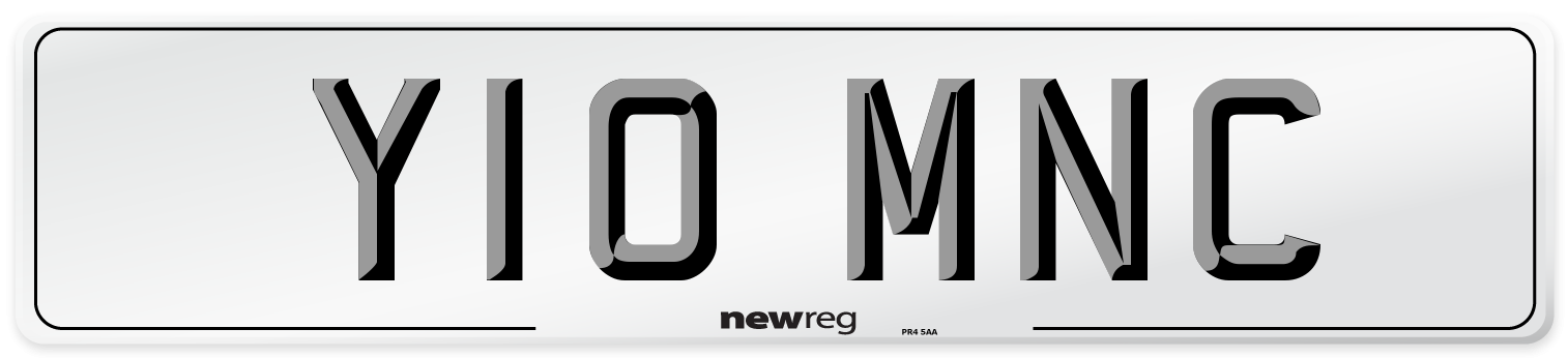 Y10 MNC Number Plate from New Reg